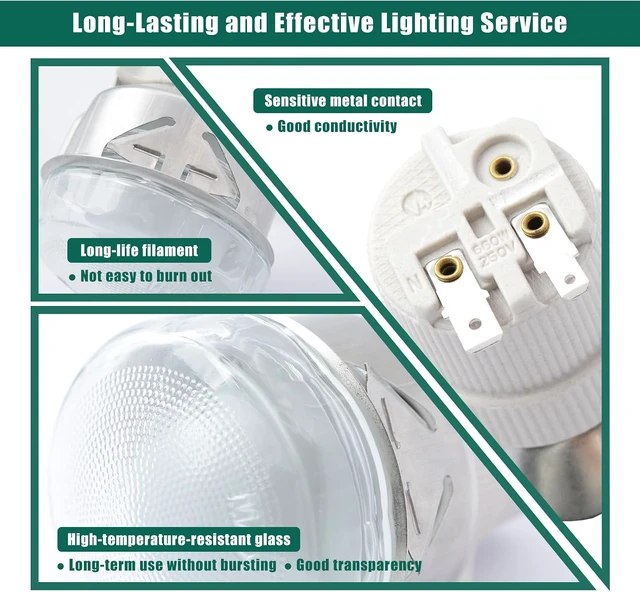 Alt view image 5 of 7 - W11594027 Wall Oven Light Bulb Replacement for Whirlp Gas/Electric Range Replace W11281687 W10454648 W10565174 WPW10454648