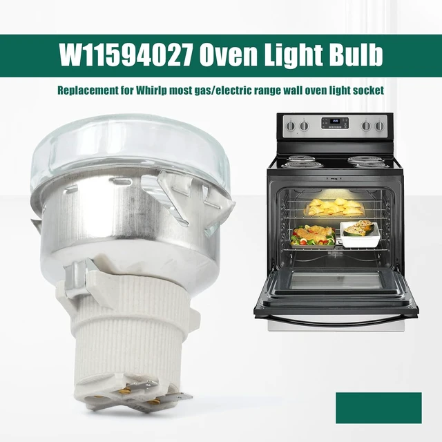 Alt view image 2 of 7 - W11594027 Wall Oven Light Bulb Replacement for Whirlp Gas/Electric Range Replace W11281687 W10454648 W10565174 WPW10454648