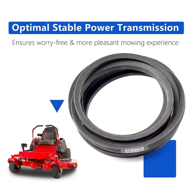 Alt view image 5 of 7 - Mower Deck Belt 07200839 Compatible with Gravely Ariens Edge 52 1/2 x 143.60 Zero Turn Lawn Mower Parts