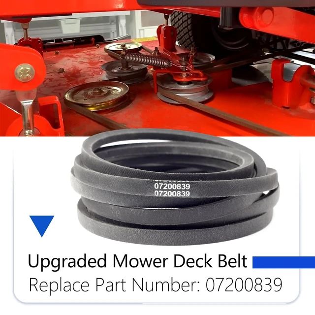Alt view image 6 of 7 - Mower Deck Belt 07200839 Compatible with Gravely Ariens Edge 52 1/2 x 143.60 Zero Turn Lawn Mower Parts