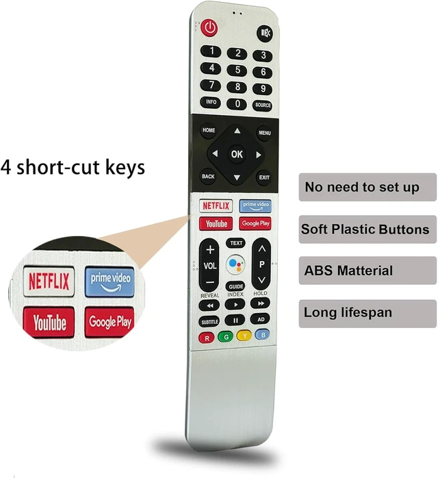 Alt view image 7 of 7 - Universal Replacement Remote Control Compatible for Skyworth Android Smart TV 50UB5550 50UB5560 55UB5500 55UB5550 55UB5560