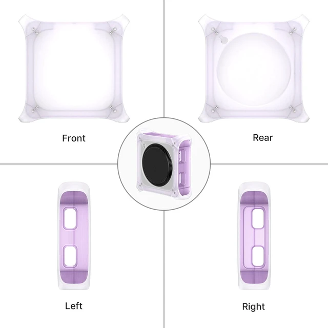 Alt view image 4 of 7 - Wokyis G3S Vertical Stand for Mac mini M4/M4 Pro/M5 Pro/M6, Power Button Pass-Through, Cable Storage, Scratch Protection, Multiple Colors Purple