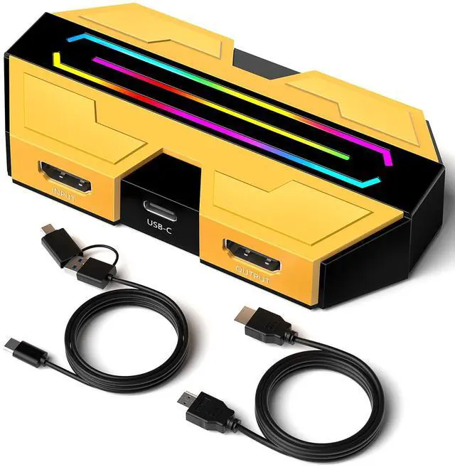 Main image of HDMI Video Capture Card for Streaming, 4K 60Hz HDR VRR ALLM Passthrough, 1080P 240Hz, USB-C External Capture Card for PS5, Xbox Series X/S, Switch, Compatible with PC Mac, OBS Streamlabs