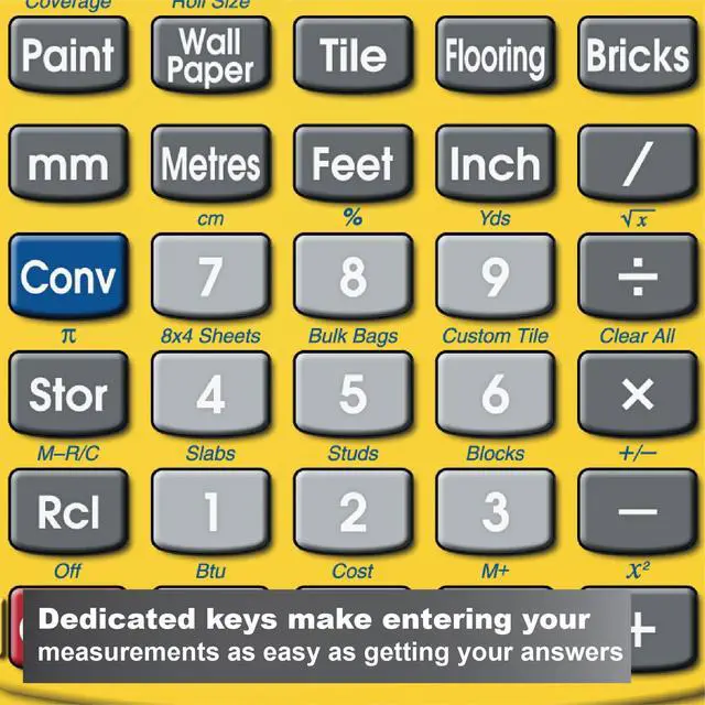 Alt view image 6 of 6 - Calculated Industries 8528 Metric Do-It-Yourself Calculator
