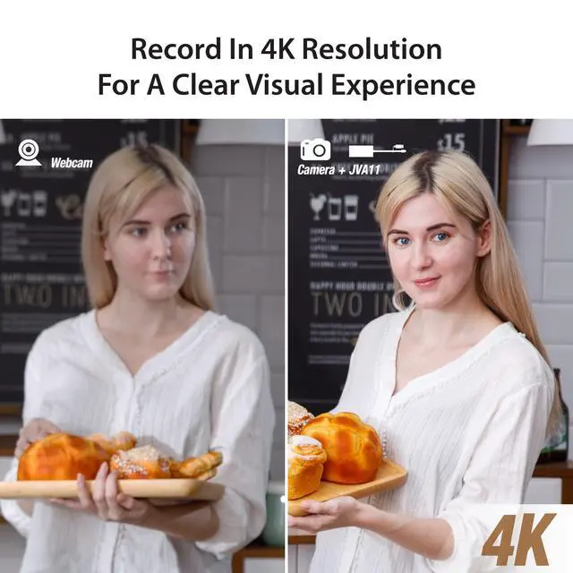 Alt view image 6 of 7 - 4K HDMI Video Capture Card, DSLR Cam Link, Game Capture Adapter for Game Live, Broadcasting, Streaming, Video Conference | Support 4K30, 2K60, 1080p120 (JVA11)