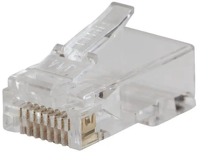 Main image of VDV826-728 Pass-Thru Modular Data Plug, RJ45 CAT5E, Gold Plated, Pass Through Connectors 10-Pack