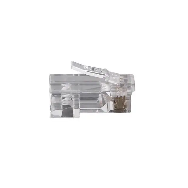 Alt view image 6 of 7 - VDV826-728 Pass-Thru Modular Data Plug, RJ45 CAT5E, Gold Plated, Pass Through Connectors 10-Pack