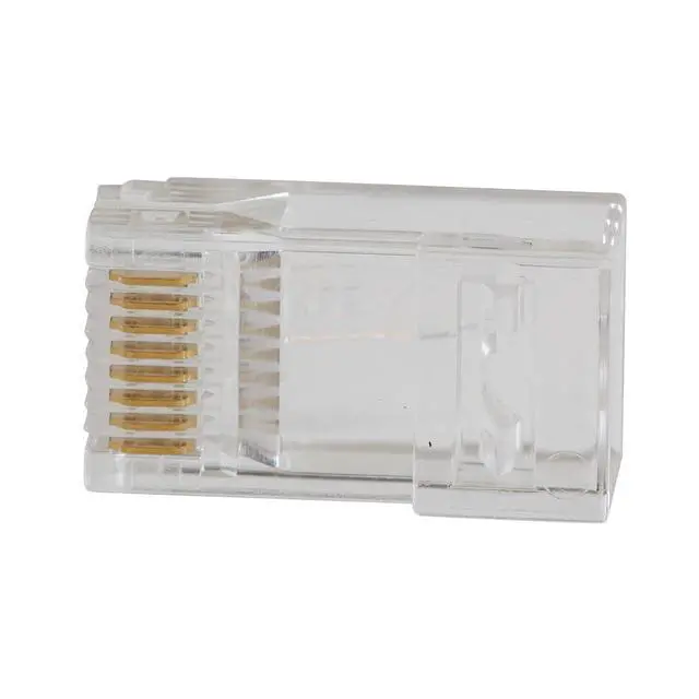 Alt view image 4 of 7 - VDV826-728 Pass-Thru Modular Data Plug, RJ45 CAT5E, Gold Plated, Pass Through Connectors 10-Pack