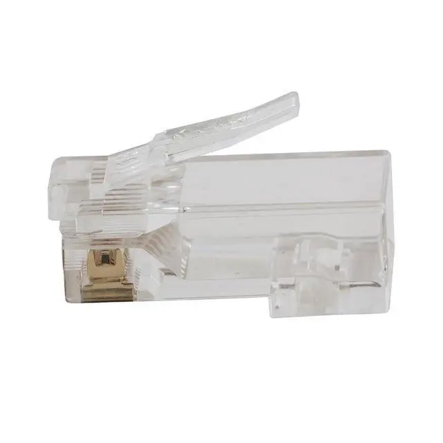 Alt view image 5 of 7 - VDV826-728 Pass-Thru Modular Data Plug, RJ45 CAT5E, Gold Plated, Pass Through Connectors 10-Pack