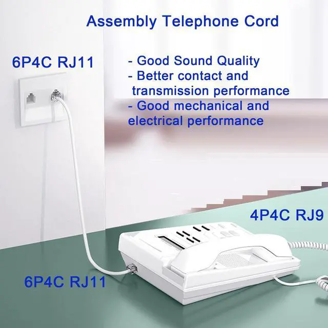 Alt view image 7 of 7 - 100-Pack RJ11 6P4C Modular Plugs, Telephone Connector for Phone Line Cord, Gold Plated Contacts, Easy Crimp Design, Compatible with Both Solid and Strandard Wire, for assembly of telephone cords