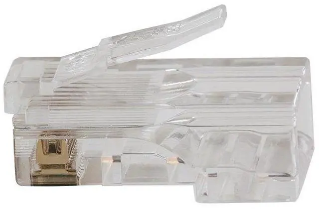 Alt view image 7 of 7 - VDV826-763 Pass-Thru Modular Data Plug, RJ45 CAT6, Gold Plated, Pass Through Connectors 200-Pack