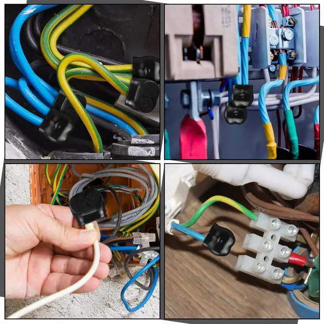 Alt view image 7 of 7 - 10 Pcs Insulated Multi Cable Connectors 2 Port Single Entry Splice Electrical Power Connector Black Interconnect Terminals Pre Filled (2-14 AWG Wire Range)