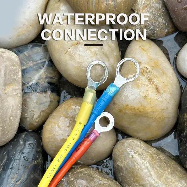 Alt view image 6 of 6 - 600Pcs Heat Shrink Wire Connectors Electrical Kit - Marine Automotive Crimp Terminals Assortment, Waterproof Ring Fork Spade Electrical Butt Connector