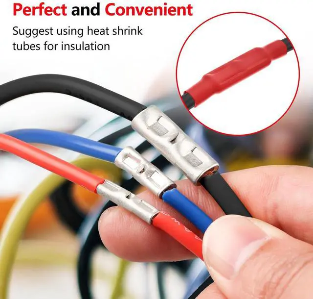 Alt view image 4 of 7 - 520 PCS Non Insulated Butt Connectors Kit,26-8 Gauge Butt Splice Connector Uninsulated Wire Splice Connectors, Tinned Copper Marine Grade Seamless Barrel Crimping Butt Terminals