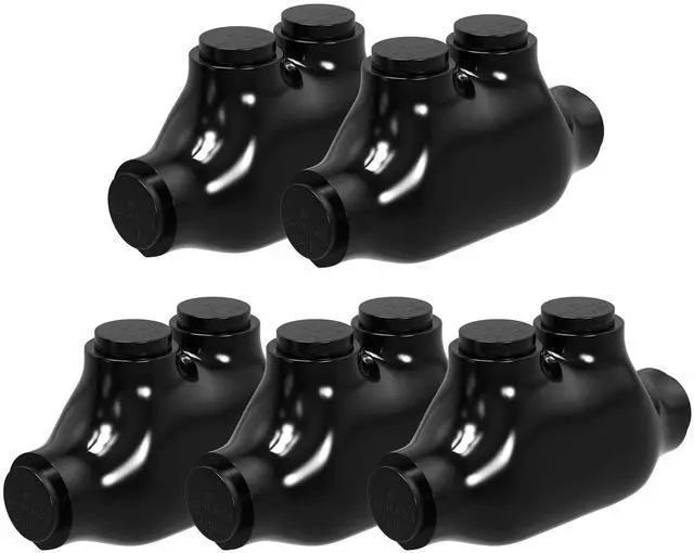 Main image of 5 Pack Insulated Inline Splice Connector 2-14 AWG Aluminum to Copper Wire Connectors 5/32" Slotted Allen Hex Insulated Cable Connectors
