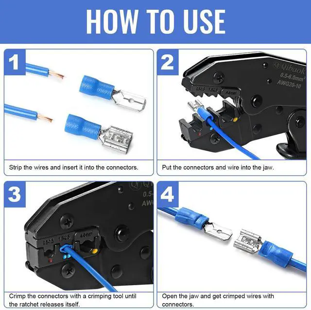 Alt view image 4 of 7 - 1500pcs Wire Connectors - Insulated Electrical Wire Terminals (Copper) - Ring, Butt, Spade, Fork Connector Kit - Red, Blue, Yellow