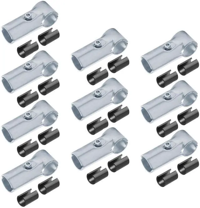 Alt view image 4 of 4 - 10 Sets T Pipe Connectors Tee Clamps, Fits 3/4" EMT Conduit Directly, Includes Adapter Shims for 1/2" EMT