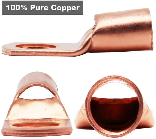 Alt view image 4 of 7 - 160Pcs Copper Wire Lugs AWG2 4 6 8 10 12 with Heat Shrink Set, 80Pcs Battery Cable Ends Ring Terminals Connectors Tubing Assortment Kit