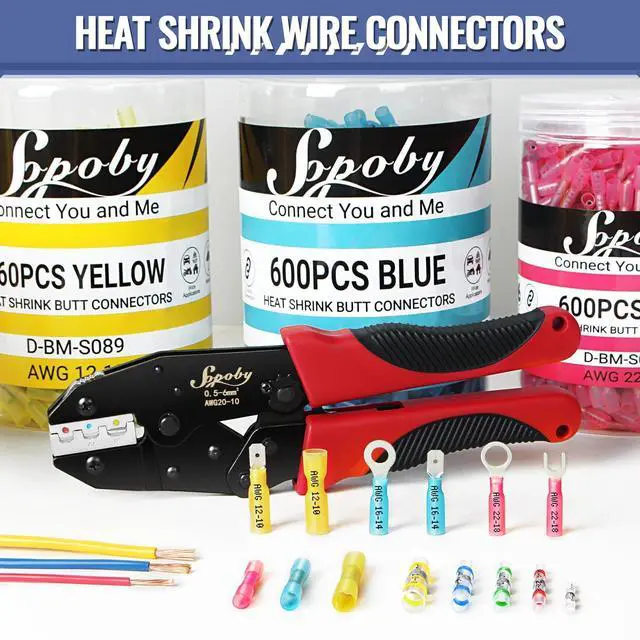 Alt view image 5 of 6 - Heat Shrink Butt Wire Connectors, 210Pcs 16-14 AWG Blue Insulated Waterproof Electrical Wire Connectors Automotive Marine Grade Wire Crimp Terminals Butt Splices, Ideal for Boat, Truck, Blue