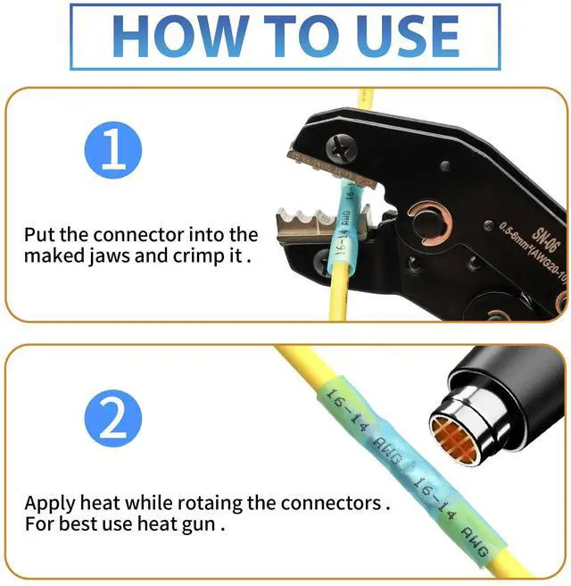 Alt view image 3 of 6 - Heat Shrink Butt Connectors - Waterproof Wire Crimps for Marine and Automotive Wiring (80Pcs)