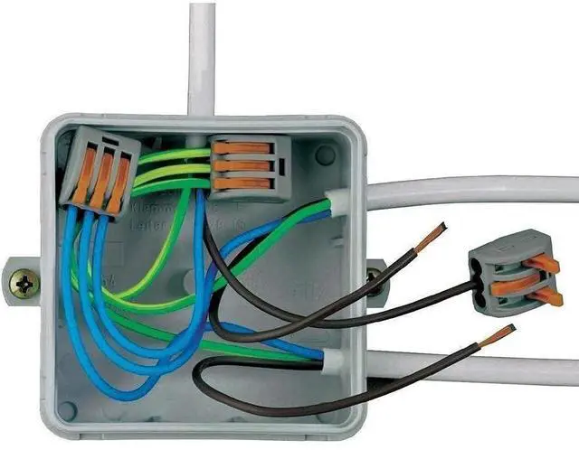 Alt view image 7 of 7 - 50 PCS Lever Wire Electrical Connectors Nuts Assortment Kit with 28-12 AWG, Multiple Stud2/3/5 Conductor Combination Compact, Electrical Insulated Terminals, Quick Disconnect Splicing