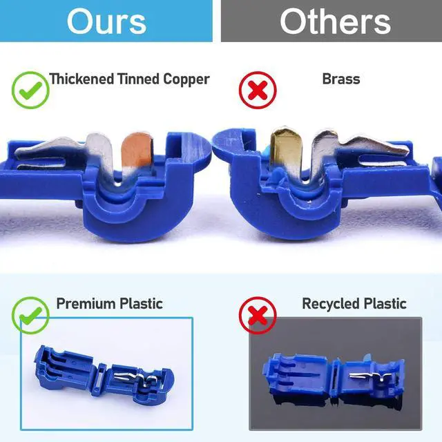 Alt view image 4 of 7 - 120Pcs T Tap Wire Connectors, T Wire Quick Splice Connector, T Connectors for Wiring with Storage Case (120Pcs)