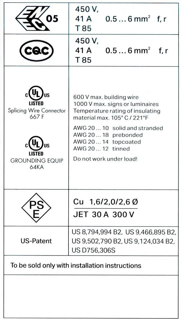 Alt view image 3 of 3 - 221-612 Lever-Nuts 10AWG 2 Conductor Compact Wire Connectors 50 PK