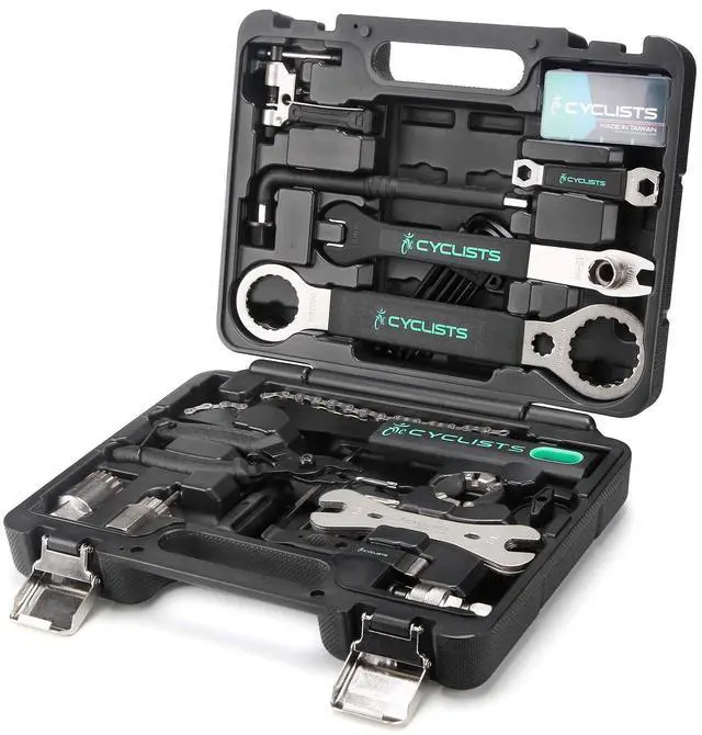Main image of 23 Piece Bike Tool Kit - Bicycle Repair Tool Box Compatible - Mountain/Road Bike Maintenance Tool Set with Storage Case