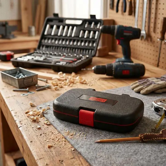 Alt view image 7 of 7 - Household Hand Tools - 9-Piece Tool Set Includes Adjustable Wrench, Screwdriver, Pliers, and More - Tool Kit for the Home, Office, and Car