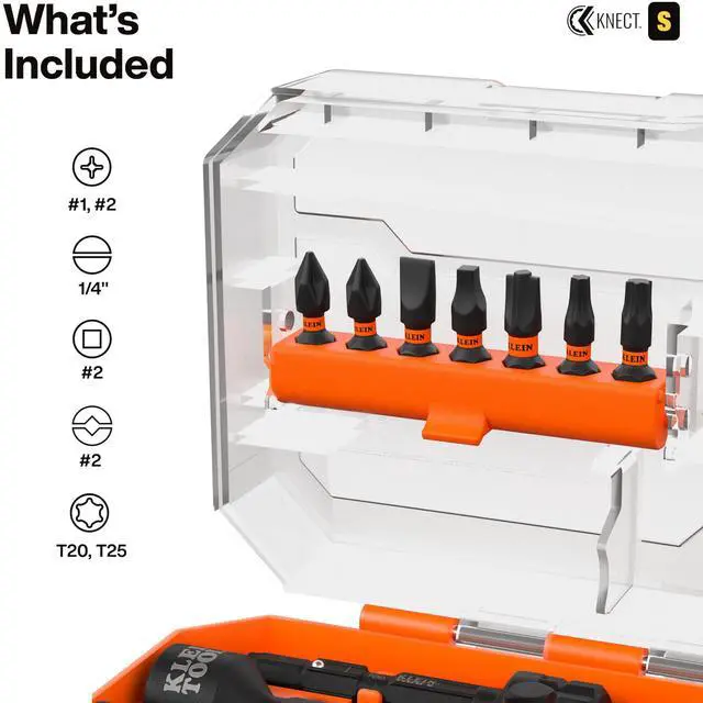 Alt view image 3 of 7 - Tools 65301KNECT Impact Socket Set, KNECT (S) 23-Piece SAE Pass-Through and Flip Socket Tool Set, Impact Driver Adapter, MODbox Tool Organization