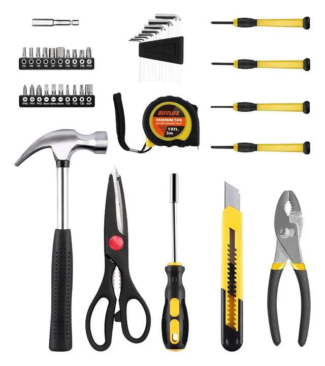 Alt view image 2 of 7 - 40-Piece Tool Set - General Household Hand Tool Kit with Plastic Toolbox Storage Case