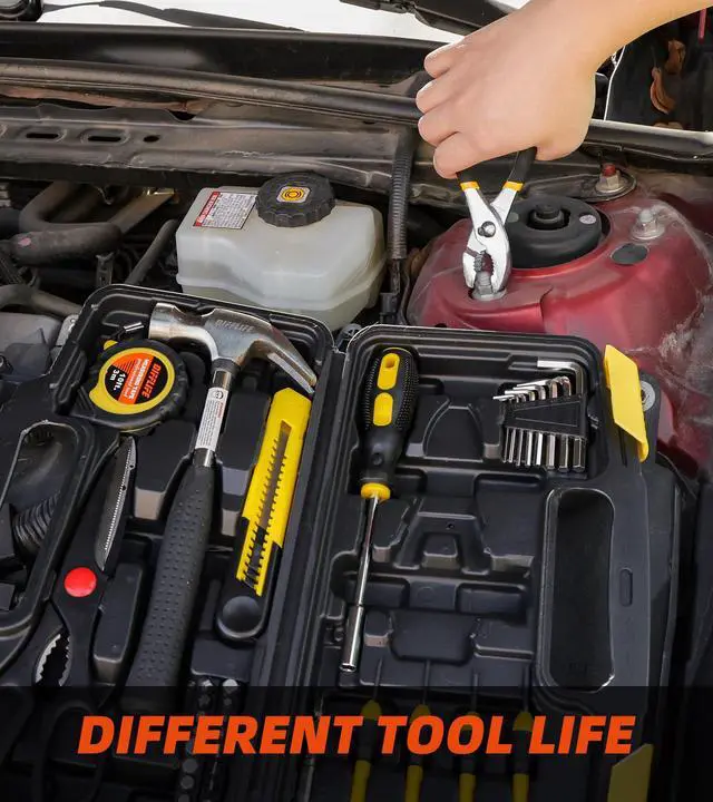 Alt view image 7 of 7 - 40-Piece Tool Set - General Household Hand Tool Kit with Plastic Toolbox Storage Case