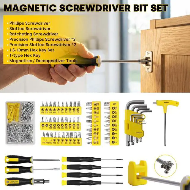 Alt view image 5 of 7 - Home Tool Kit, 220 Piece Hand Tool Kit with Toolbox Storage Case, Basic Household Auto Repair Tool Set for Home Repairs Men Women DIY, Auto Maintenance, General Use, Household Repair Tools