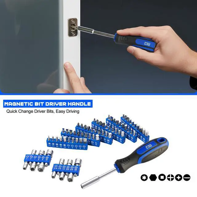 Alt view image 4 of 7 - Mechanics Tool Set with Drawer Box, 279-Piece SAE and Metric Mechanic Tool Kit with Wrenches & Sockets, General Tool Kit for Car, Motorcycle, Home Repair (Blue)