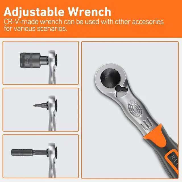 Alt view image 4 of 7 - Ratcheting Screwdriver Set: 38-in-1 Ratchet Screwdriver Tools Versatile Magnetic Tools for Mechanics and DIY Enthusiasts (2880B)