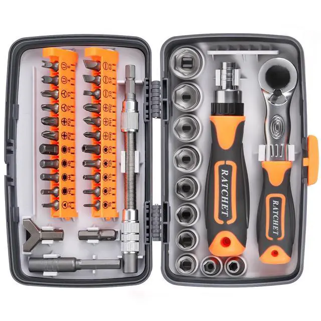 Alt view image 7 of 7 - Ratcheting Screwdriver Set: 38-in-1 Ratchet Screwdriver Tools Versatile Magnetic Tools for Mechanics and DIY Enthusiasts (2880B)