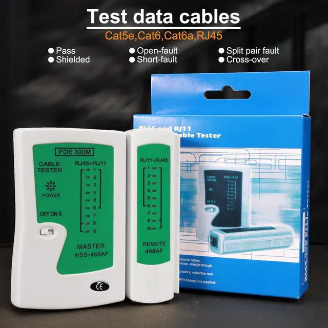 Alt view image 5 of 6 - RJ45 Crimp Tool, Ethernet Crimping Tool Kit, Cat5 Cat5e Cat6 Crimping Tool Kit with RJ45 Pass Through Connectors