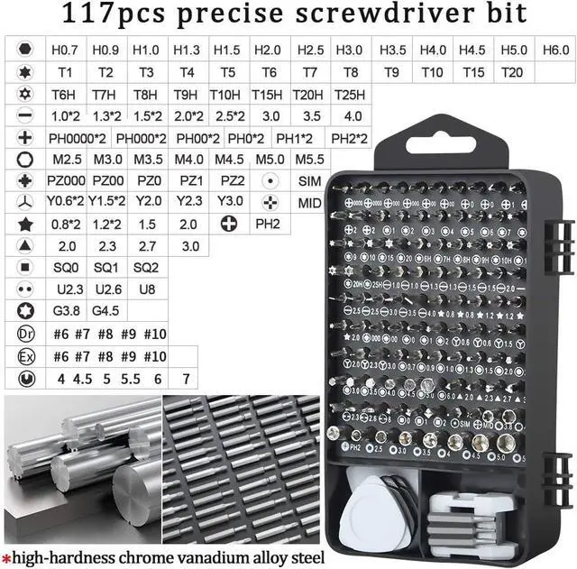 Alt view image 2 of 7 - Precision Screwdriver Set 138 in 1 Small Magnetic Screwdriver Set with Case, Electronic Repair Tool Kit for Computer, Laptop, iPhone, Cellphone Macbook, PC, PS5, Watch Camera Electronic