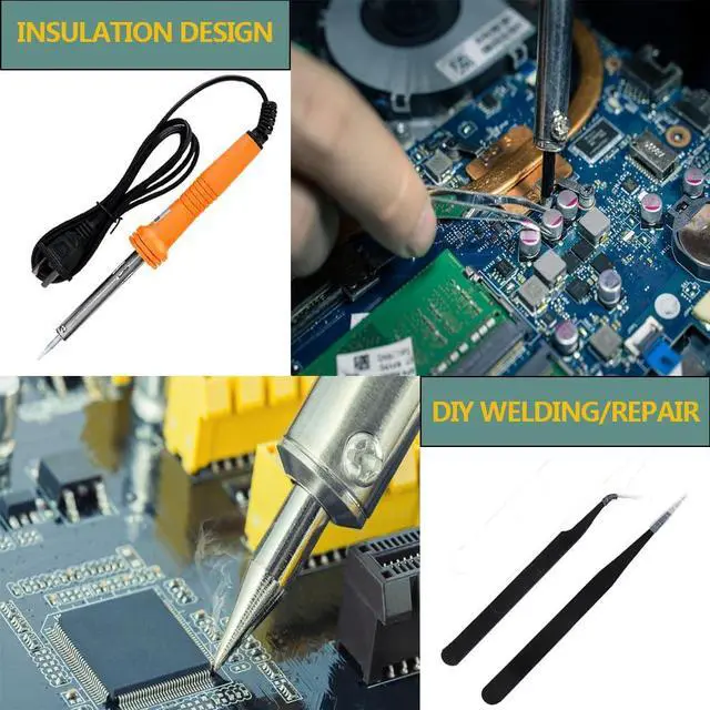 Alt view image 3 of 6 - Network Tool Kit Set, Cable Tester Repair Tools Wire Stripping Cutter, Coax Crimper Plug Crimping, Punch Down RJ11 RJ45 Cat5 Cat6 Wire Data Detector Stripper (Orange)