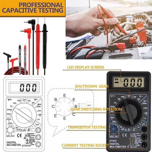 Alt view image 5 of 6 - Network Tool Kit Set, Cable Tester Repair Tools Wire Stripping Cutter, Coax Crimper Plug Crimping, Punch Down RJ11 RJ45 Cat5 Cat6 Wire Data Detector Stripper (Orange)