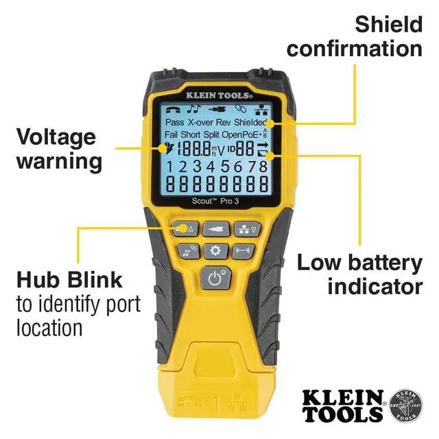 Alt view image 3 of 7 - VDV501-851 Cable Tester Kit with Scout Pro 3 for Ethernet / Data, Coax / Video and Phone Cables, 5 Locator Remotes
