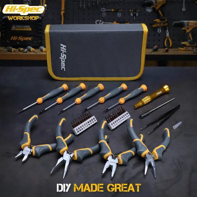 Alt view image 7 of 7 - 32pc Electronics Repair & Opening Tool Kit Set for Laptops, Phones, Devices, Computer & Gaming Accessories. Precision Small Screwdrivers with Pentalobe Bits for iPhones & MacBooks