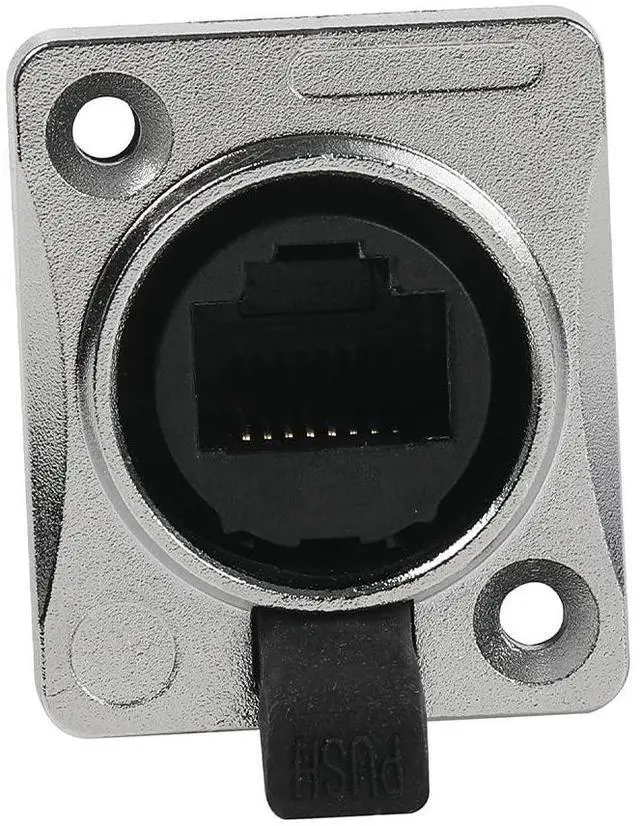 Alt view image 3 of 7 - 10PCS Panel Mounting RJ45 IP65 Waterproof PCB Signal Panel Cat5/5e/6 8P8C Connector Ethernet LAN Cable Connector Double Head Coupler Adapter Female to Female with Waterproof/Dust Cap