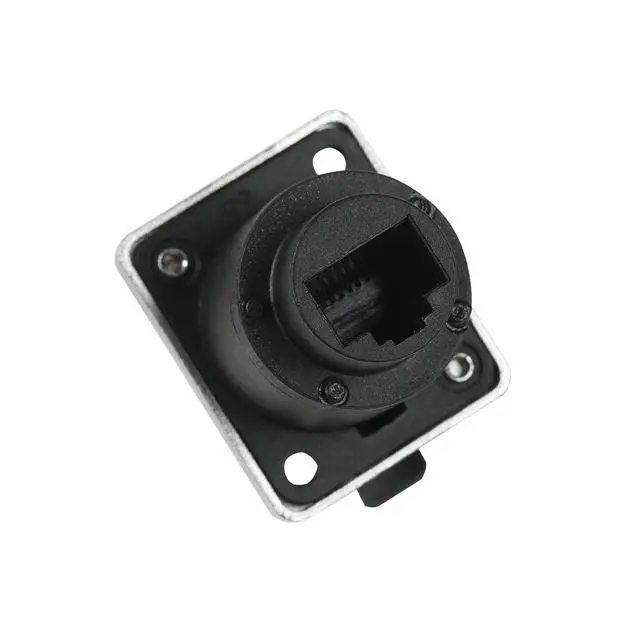 Alt view image 4 of 7 - 10PCS Panel Mounting RJ45 IP65 Waterproof PCB Signal Panel Cat5/5e/6 8P8C Connector Ethernet LAN Cable Connector Double Head Coupler Adapter Female to Female with Waterproof/Dust Cap