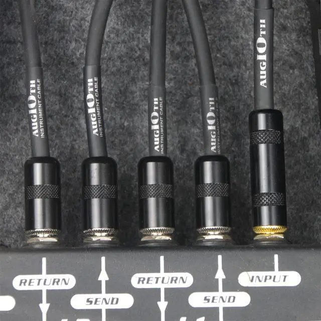 Alt view image 7 of 7 - 18 Inch 2 Pack Guitar Patch Cable 45 CM Performance Guitar Effect Pedal Cables Straight to Angled