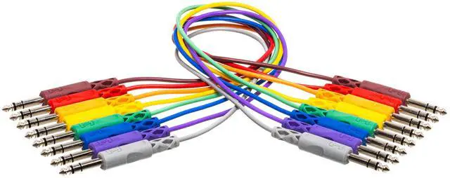 Main image of CSS-890 1/4-inch TRS Male to 1/4-inch TRS Male Patch Cable 8-Pack - 3 Foot