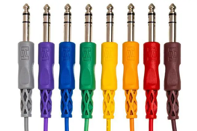Alt view image 2 of 6 - CSS-890 1/4-inch TRS Male to 1/4-inch TRS Male Patch Cable 8-Pack - 3 Foot