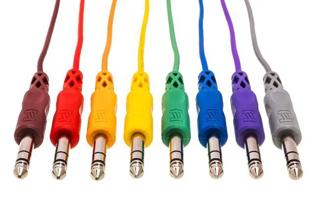 Alt view image 3 of 6 - CSS-890 1/4-inch TRS Male to 1/4-inch TRS Male Patch Cable 8-Pack - 3 Foot
