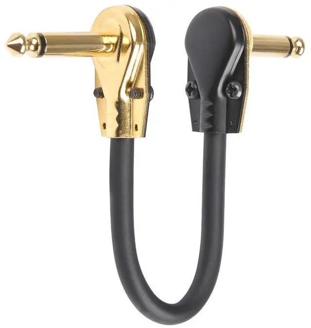 Alt view image 7 of 7 - 6 Pack 6 Inch Guitar Patch Cable Ultra Quiet Instrument Effect Pedal Patch Cords 1/4 inch Right Angle Low Profile Pancake Design