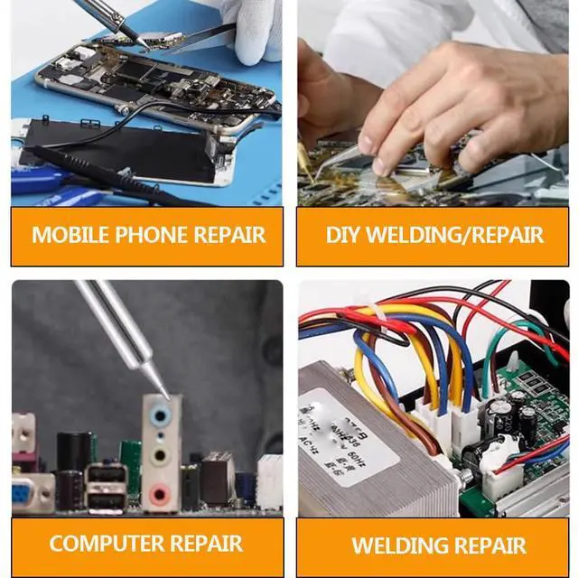 Alt view image 3 of 6 - Network Crimp Tool Kit for RJ45/RJ11/RJ12/CAT5/CAT6/Cat5e/8P, Professional Crimper Connector Stripper Cutter, Computer Maintenance Lan Cable Pliers Tester Soldering Iron Set(Orange)